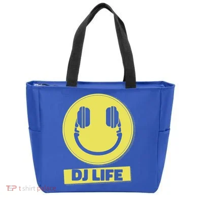 Dj Life Smiley Face Tote Bag