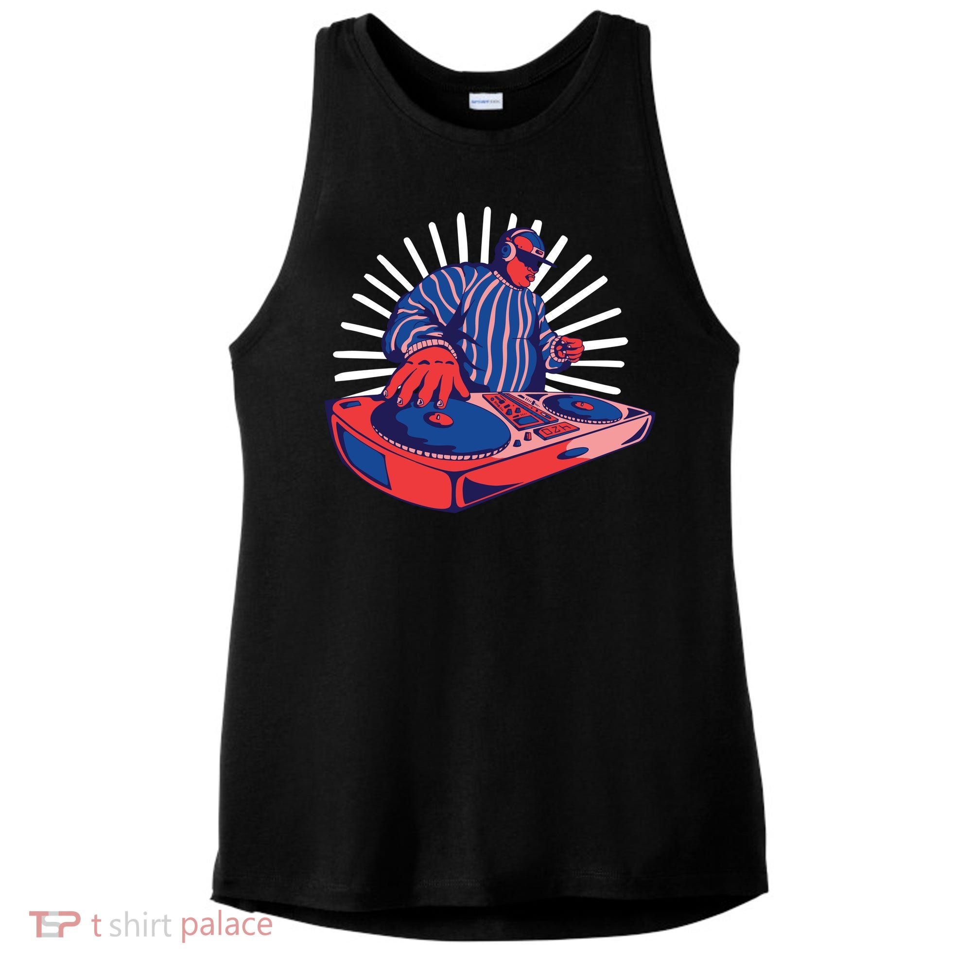 DJ Mixer Ladies PosiCharge Tri-Blend Wicking Tank