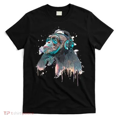 DJ Monkey Thinker Hipster T-Shirt