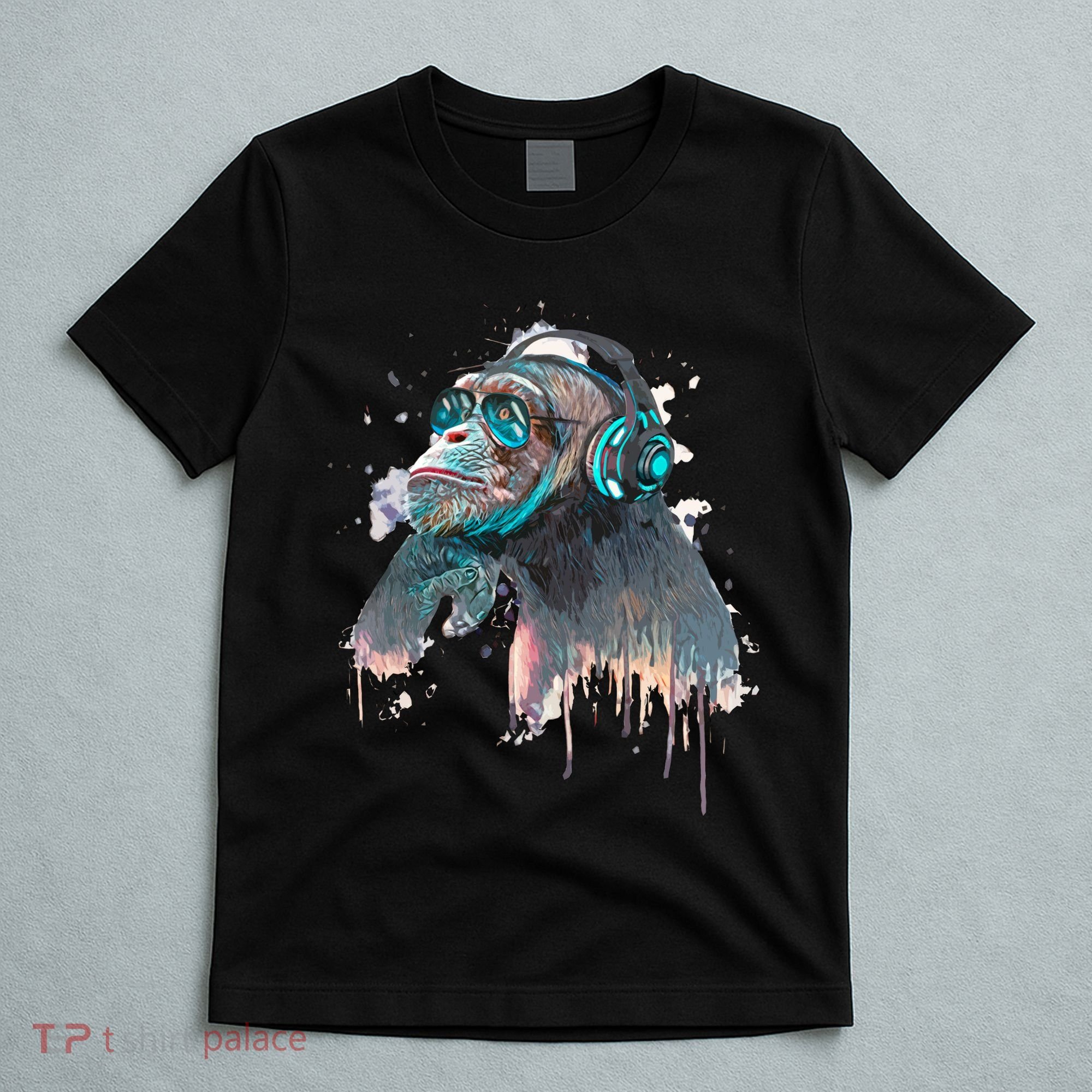 DJ Monkey Thinker Hipster T-Shirt