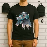 DJ Monkey Thinker Hipster T-Shirt thumb 6