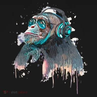 DJ Monkey Thinker Hipster Tall T-Shirt