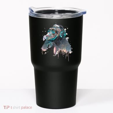 DJ Monkey Thinker Hipster Tumbler