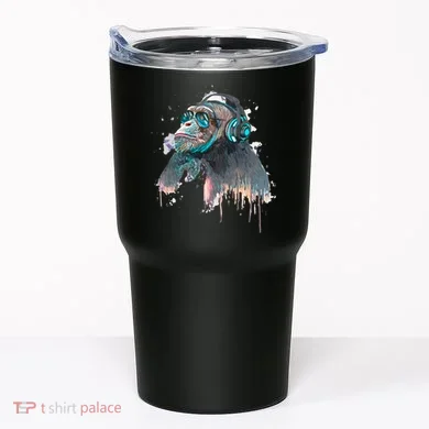 DJ Monkey Thinker Hipster Tumbler