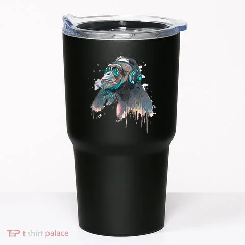 DJ Monkey Thinker Hipster Tumbler in the selected color