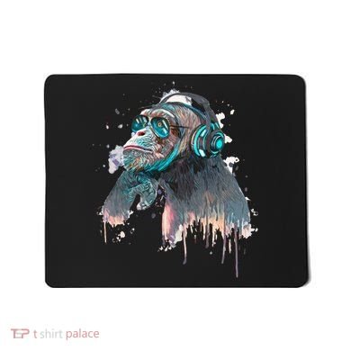DJ Monkey Thinker Hipster Mousepad