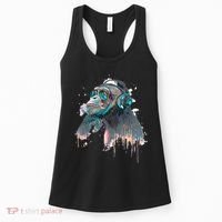 DJ Monkey Thinker Hipster Women's Tank Top thumb 0