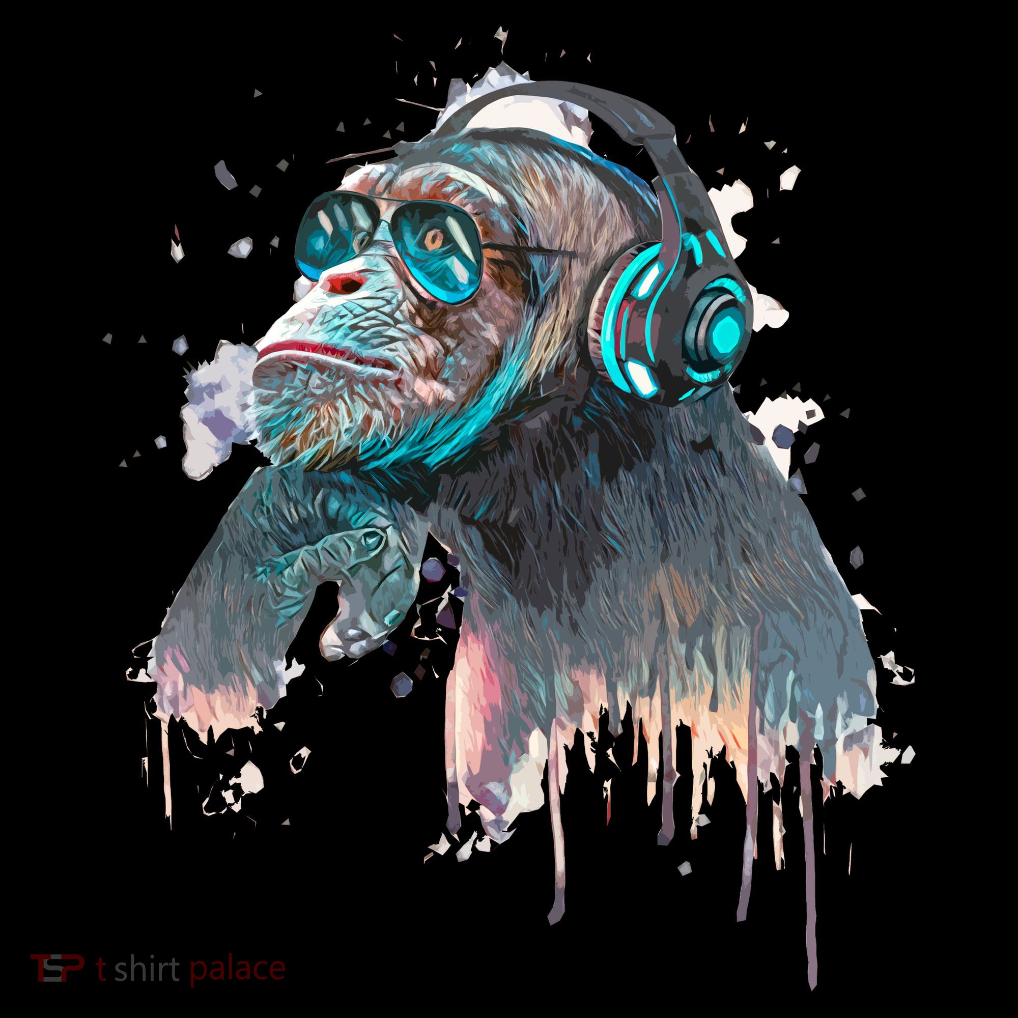 DJ Monkey Thinker Hipster Baby Bodysuit