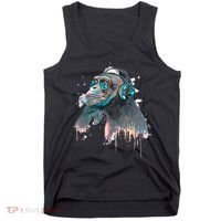 DJ Monkey Thinker Hipster Tank Top thumb 0