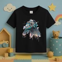 DJ Monkey Thinker Hipster Toddler T-Shirt thumb 3