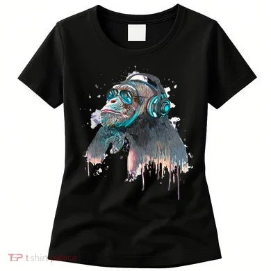 DJ Monkey Thinker Hipster Women's T-Shirt