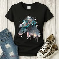 DJ Monkey Thinker Hipster Women's T-Shirt thumb 3