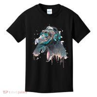 DJ Monkey Thinker Hipster Kids T-Shirt thumb 0