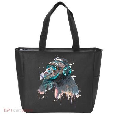 DJ Monkey Thinker Hipster Tote Bag