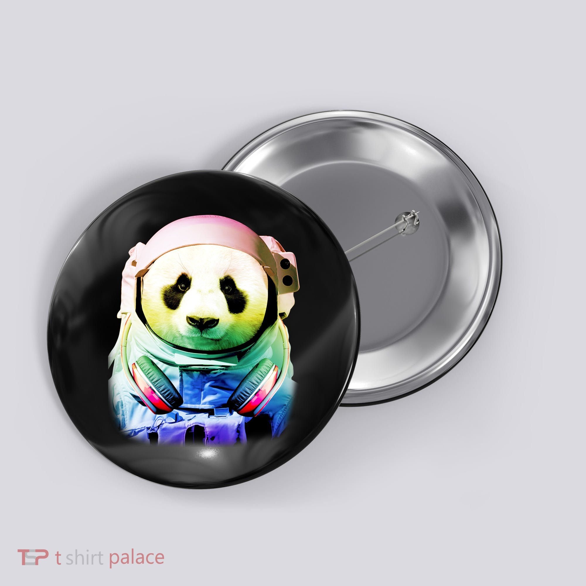 DJ Panda Astronaut Button