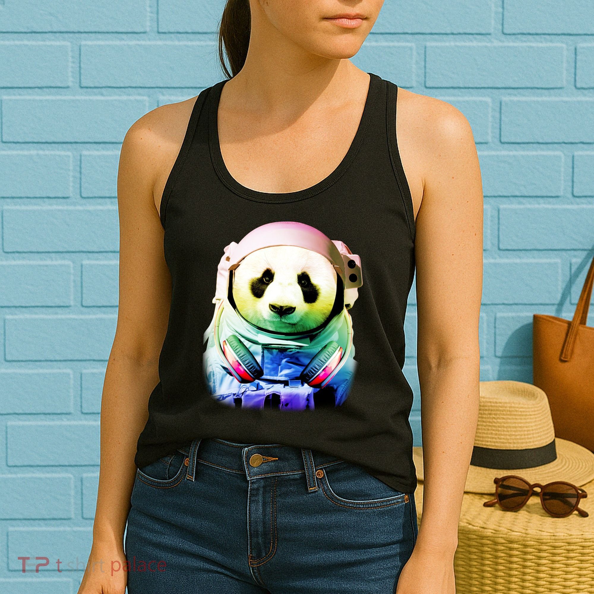 DJ Panda Astronaut Women's Tank Top