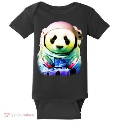 DJ Panda Astronaut Baby Bodysuit