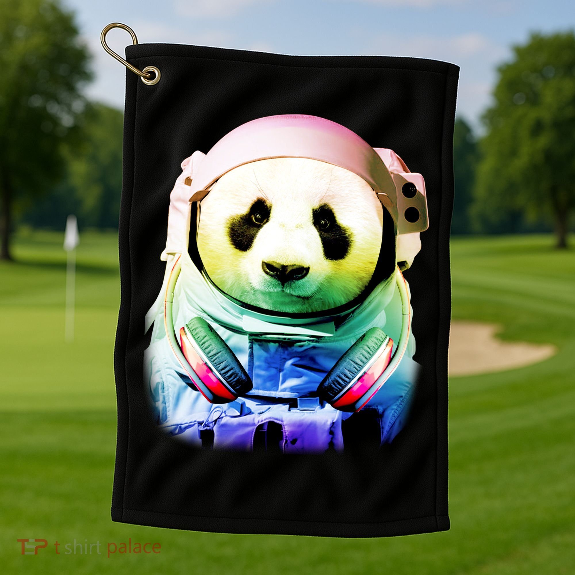 DJ Panda Astronaut Golf Towel