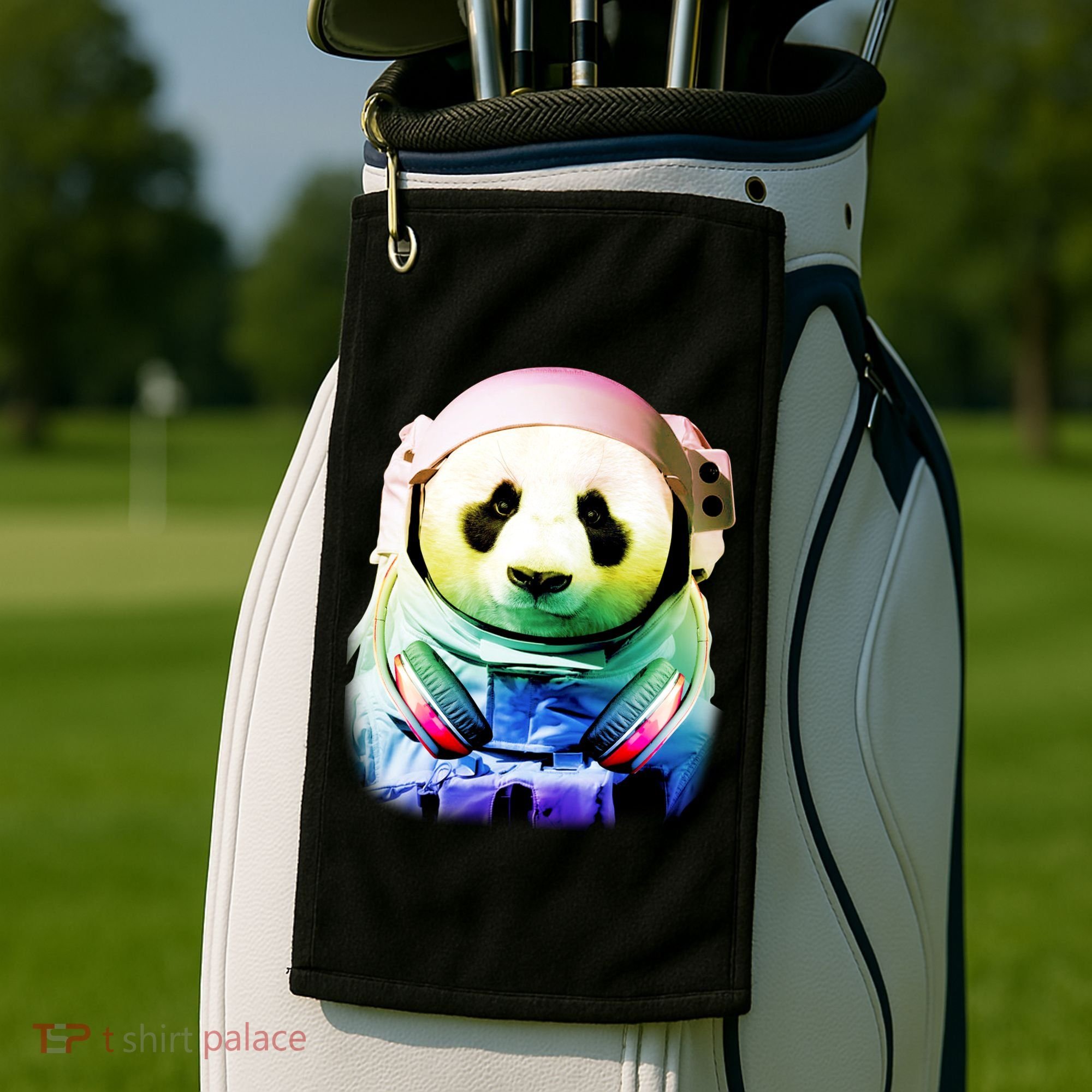 DJ Panda Astronaut Golf Towel
