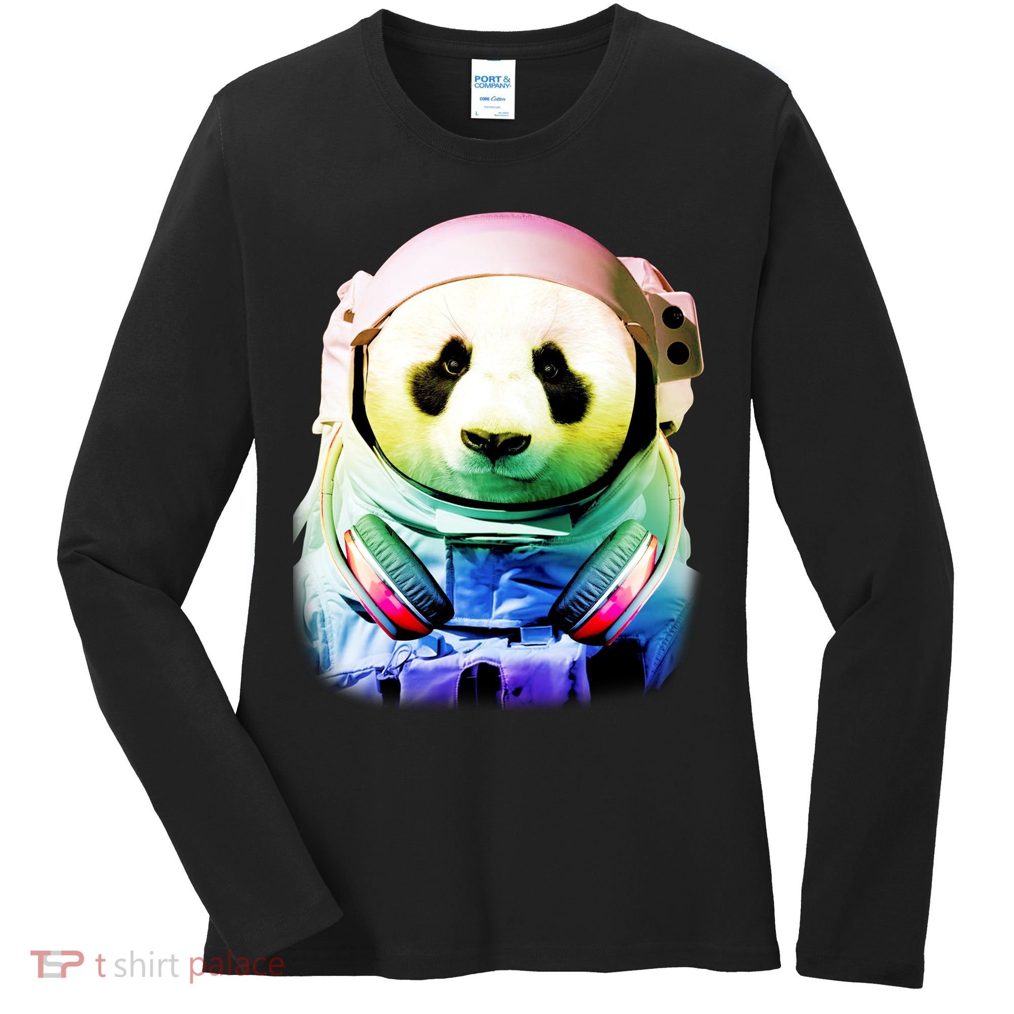 DJ Panda Astronaut Women's Long Sleeve Shirt