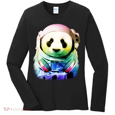 DJ Panda Astronaut Women's Long Sleeve Shirt