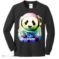 DJ Panda Astronaut Kids Long Sleeve Shirt thumb 0