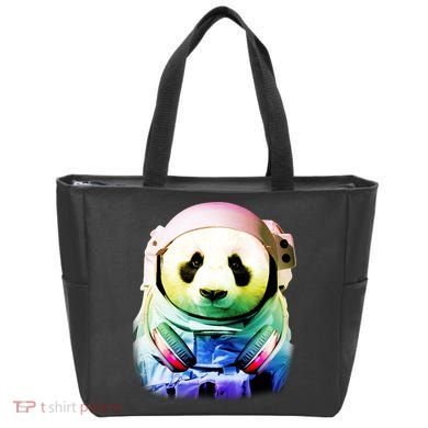 DJ Panda Astronaut Tote Bag