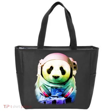 DJ Panda Astronaut Tote Bag