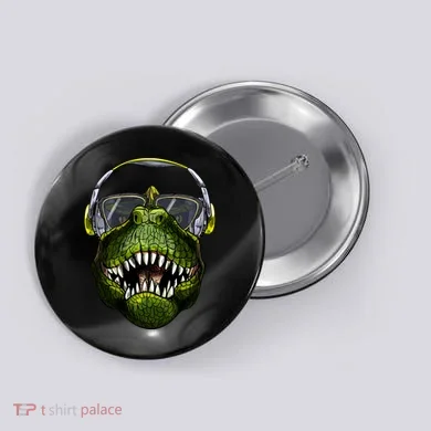 DJ T-Rex Button