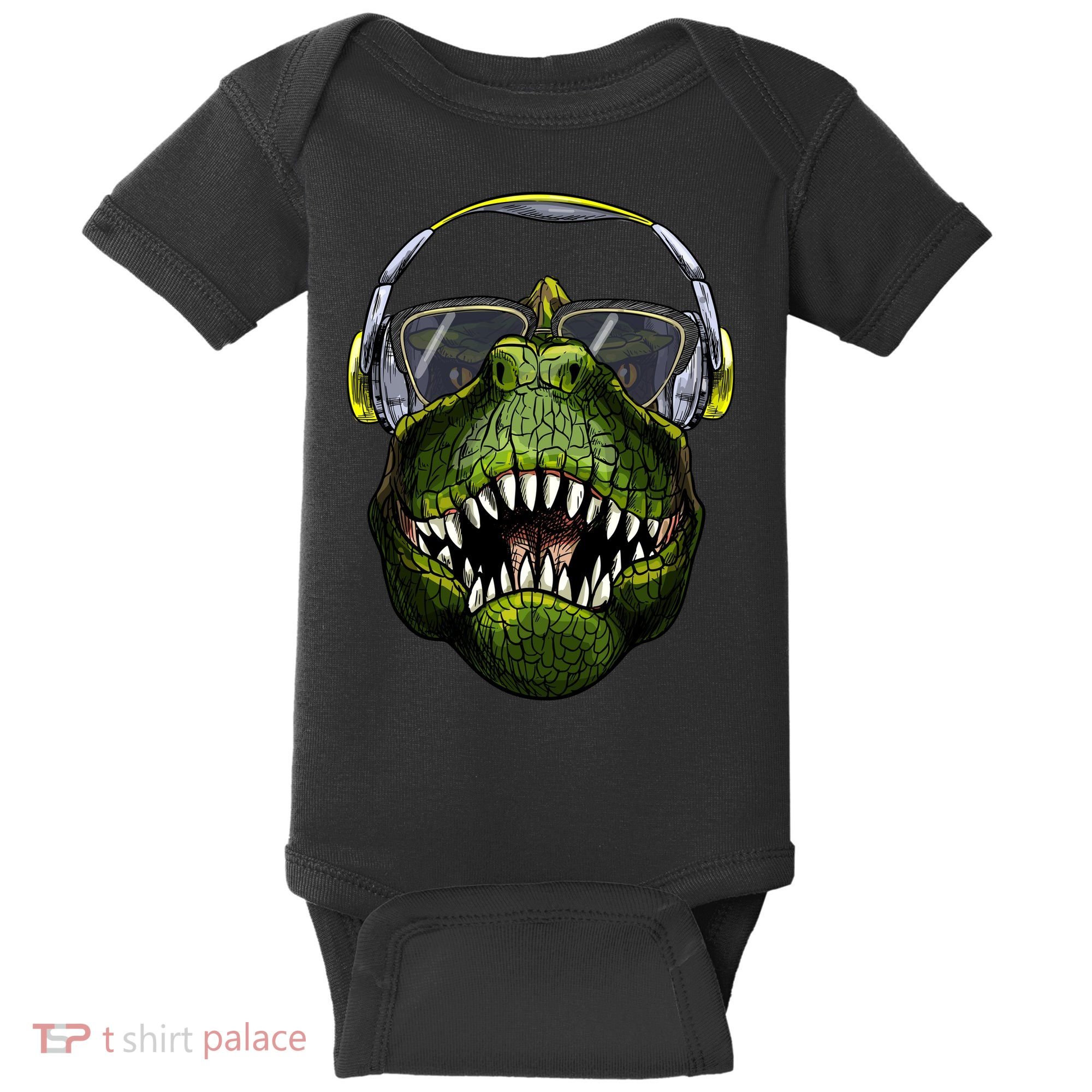 DJ T-Rex Baby Bodysuit