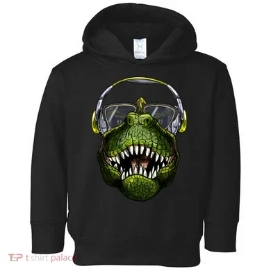 DJ T-Rex Toddler Hoodie