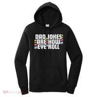 Dad Jokes Are How Eye Roll Funny Father's Day Gift Women's Hoodie thumb 0