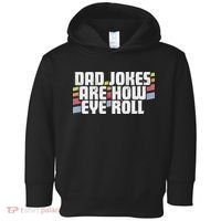 Dad Jokes Are How Eye Roll Funny Father's Day Gift Toddler Hoodie thumb 0