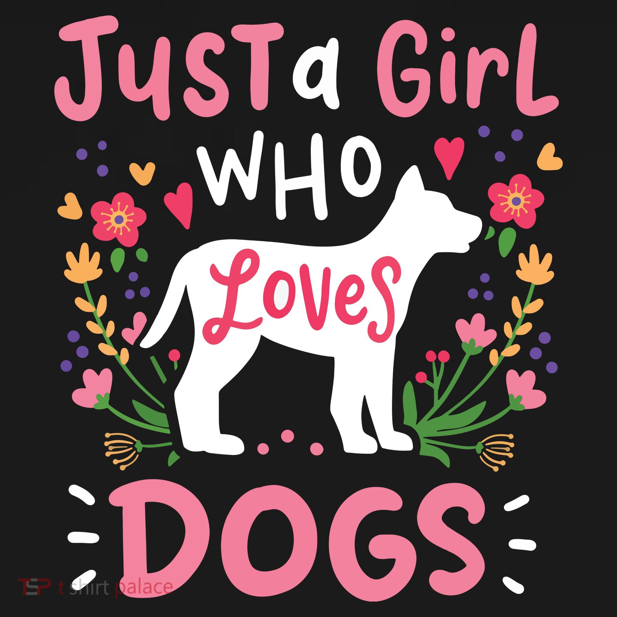 Dog Just A Girl Who Loves Dogs Gift For Dog Lovers Women's Tank Top