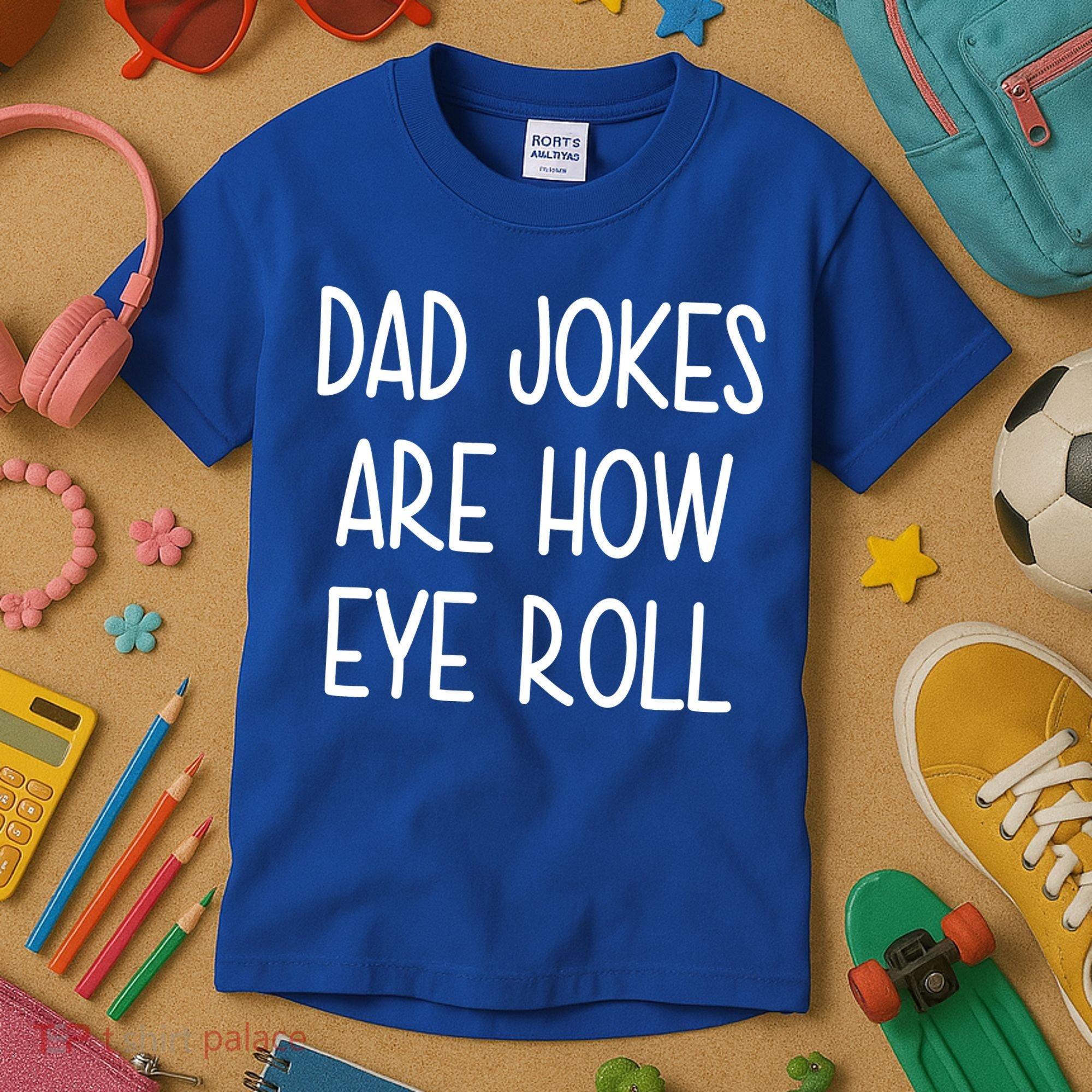 Dad Jokes Are How Eye Roll Funny Fathers Day Kids T-Shirt