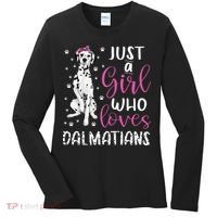 dalmatian Just A Who Loves dalmatians Dogs Lover Women's Long Sleeve Shirt thumb 0