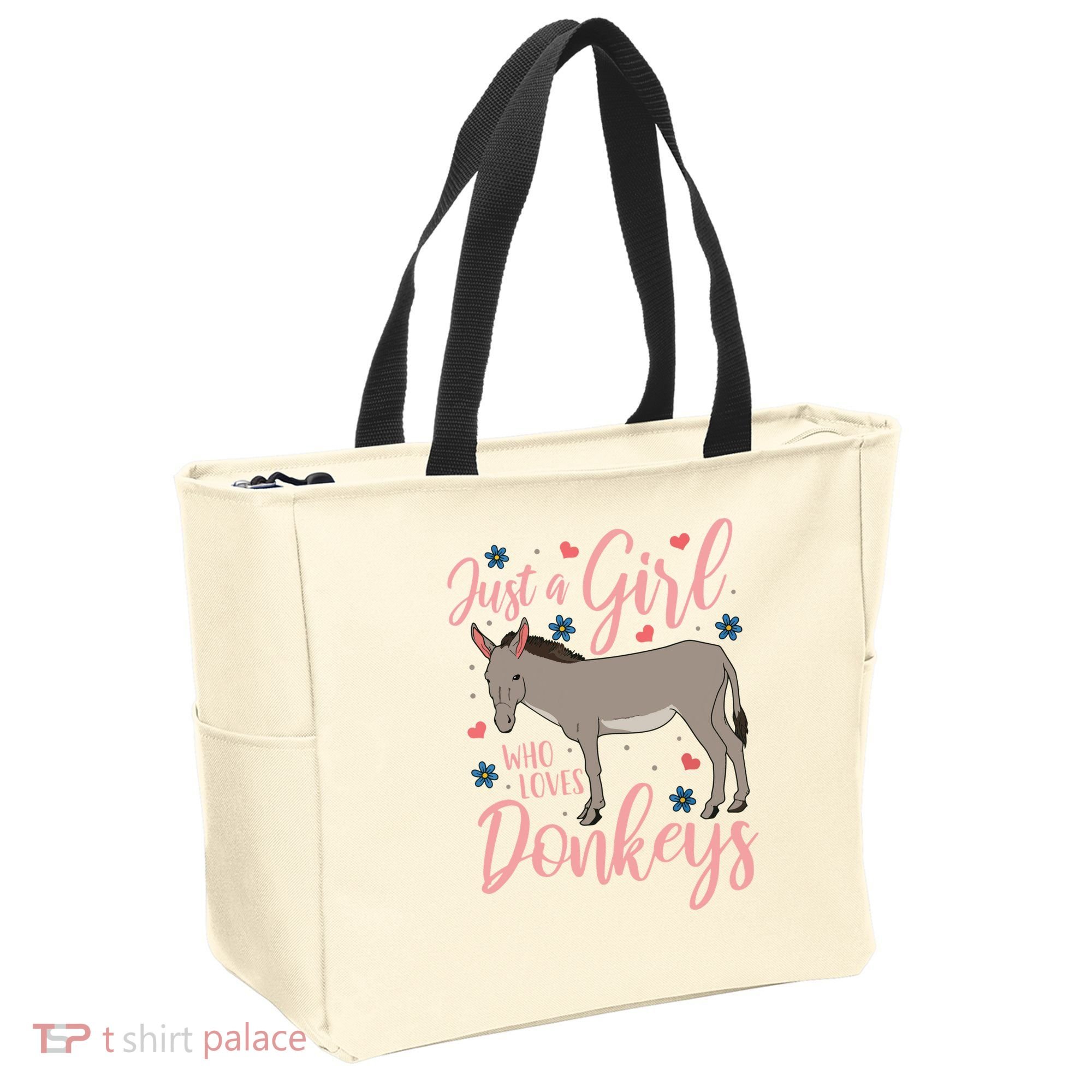 Donkey Just A Who Loves Donkeys Funny Donkey Lover Gift Tote Bag