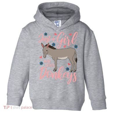 Donkey Just A Who Loves Donkeys Funny Donkey Lover Gift Toddler Hoodie