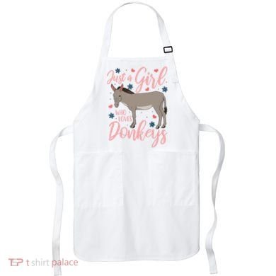 Donkey Just A Who Loves Donkeys Funny Donkey Lover Gift Apron