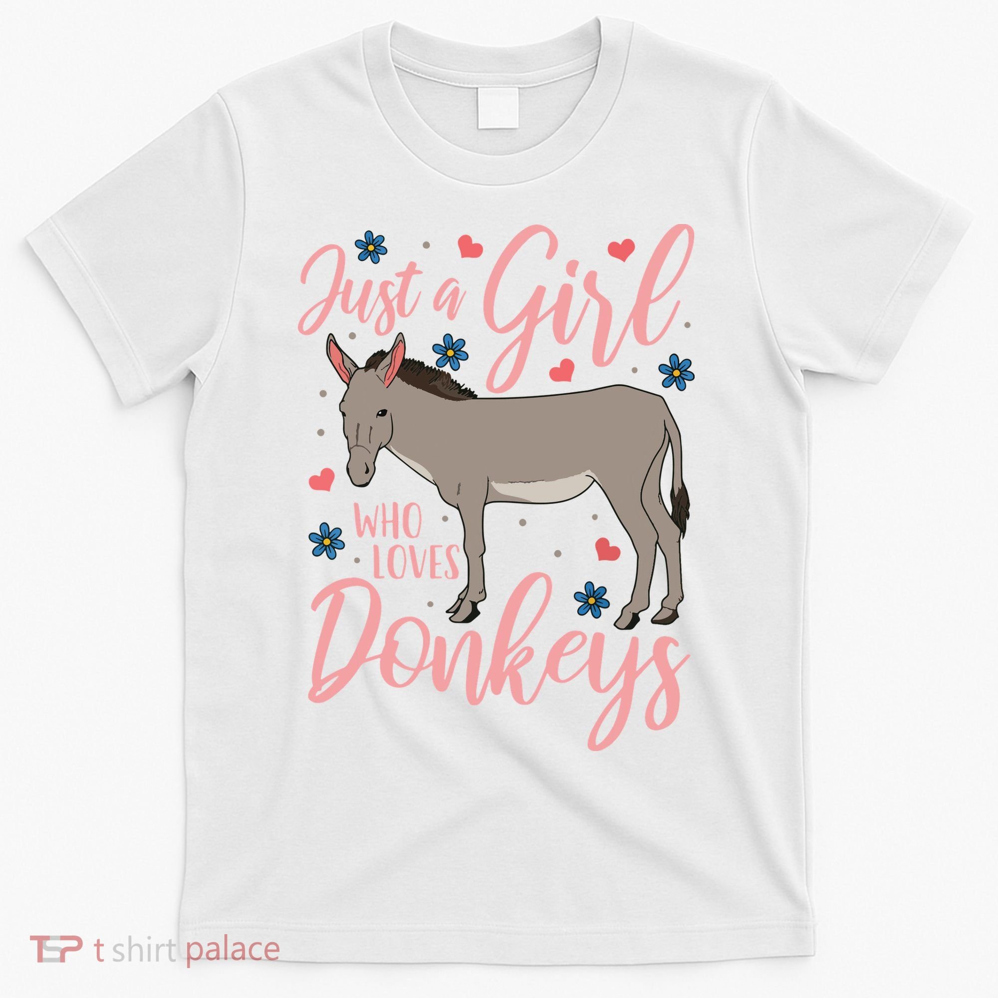 Donkey Just A Who Loves Donkeys Funny Donkey Lover Gift T-Shirt