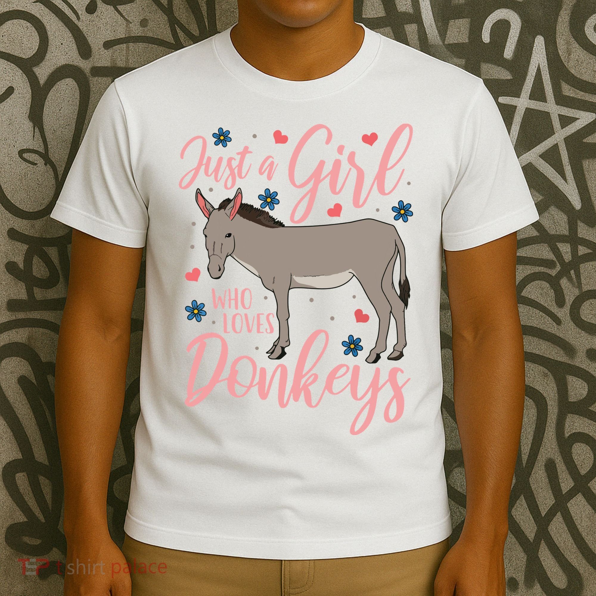 Donkey Just A Who Loves Donkeys Funny Donkey Lover Gift T-Shirt