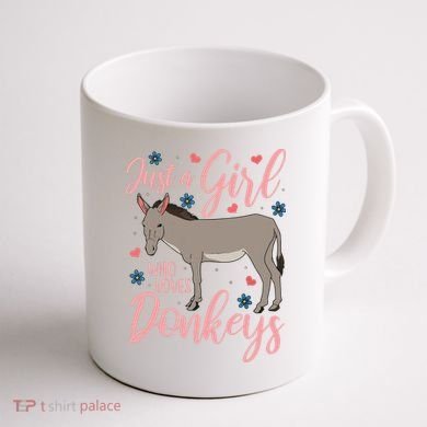Donkey Just A Who Loves Donkeys Funny Donkey Lover Gift Coffee Mug back