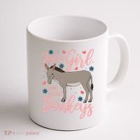 Donkey Just A Who Loves Donkeys Funny Donkey Lover Gift Coffee Mug thumb 1