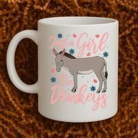 Donkey Just A Who Loves Donkeys Funny Donkey Lover Gift Coffee Mug thumb 2