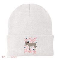 Donkey Just A Who Loves Donkeys Funny Donkey Lover Gift Beanie thumb 0