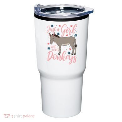 Donkey Just A Who Loves Donkeys Funny Donkey Lover Gift Tumbler