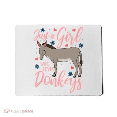 Donkey Just A Who Loves Donkeys Funny Donkey Lover Gift Mousepad
