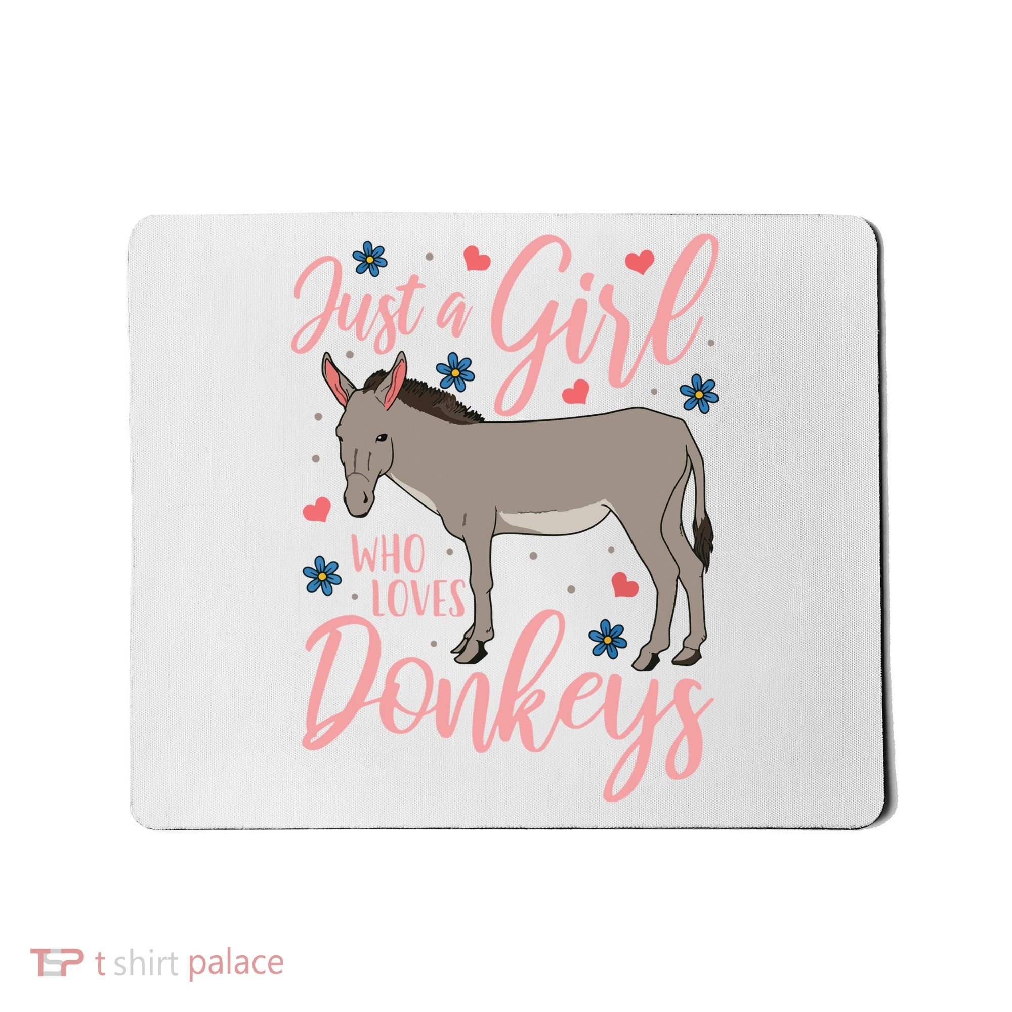 Donkey Just A Who Loves Donkeys Funny Donkey Lover Gift Mousepad