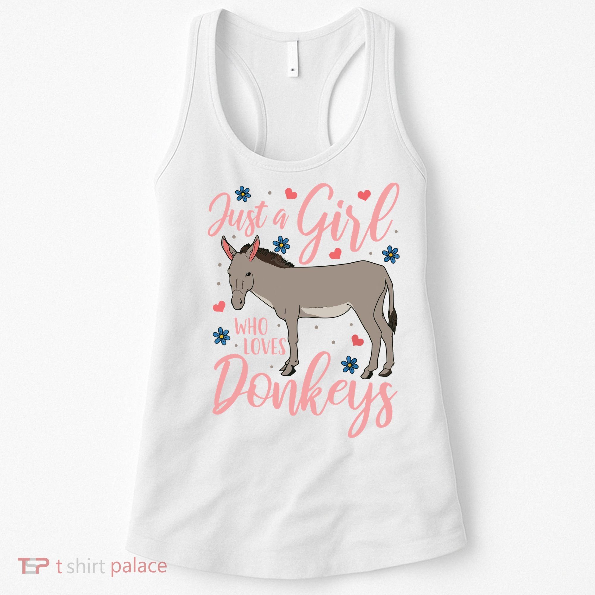 Donkey Just A Who Loves Donkeys Funny Donkey Lover Gift Women's Tank Top