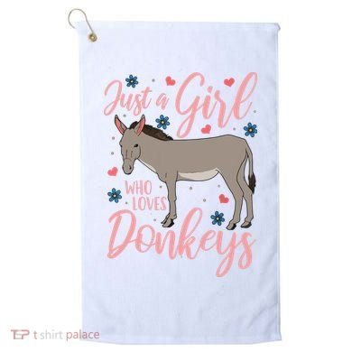 Donkey Just A Who Loves Donkeys Funny Donkey Lover Gift Golf Towel